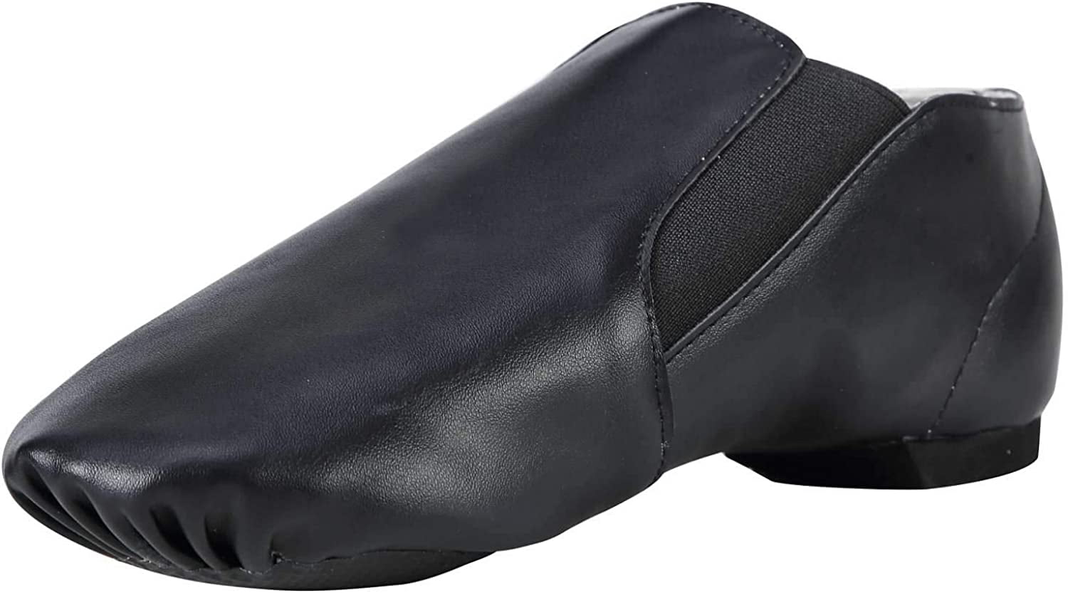 Super Jazz Leather Slip-On Jazz Shoe (Black)