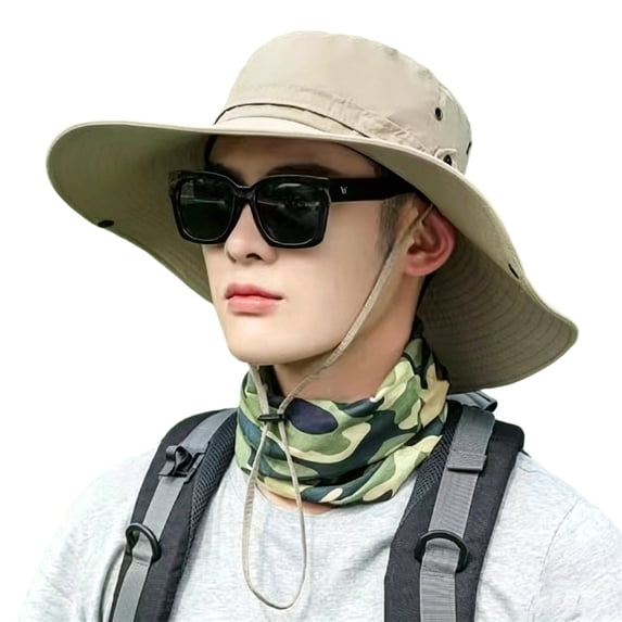 Unisex Packable Bucket Hat Quick-Dry Sun Protection Outdoor Cap for Hiking Camping and Travel Khaki One Size