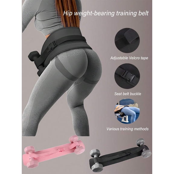 Unisex Padded Hip Thrust Belt, 1 Pack Glute Bridge Training Strap, Fitness Accessory for Dumbbell, Kettlebell, Lunge & Reverse Squat