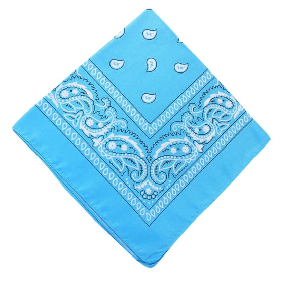 Unisex Paisley Pattern 100% Cotton Bandana Head or Neck Scarf: 1CT