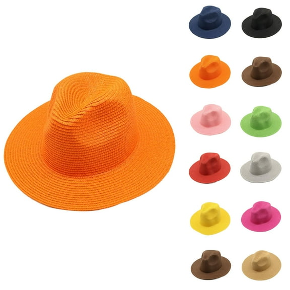 Unisex Panama Beret Straw Hat – Foldable Wide Brim Sun Hat, Lightweight Breathable Summer Fashion Accessory, Casual Beachwear Beret Style Fedora for Travel