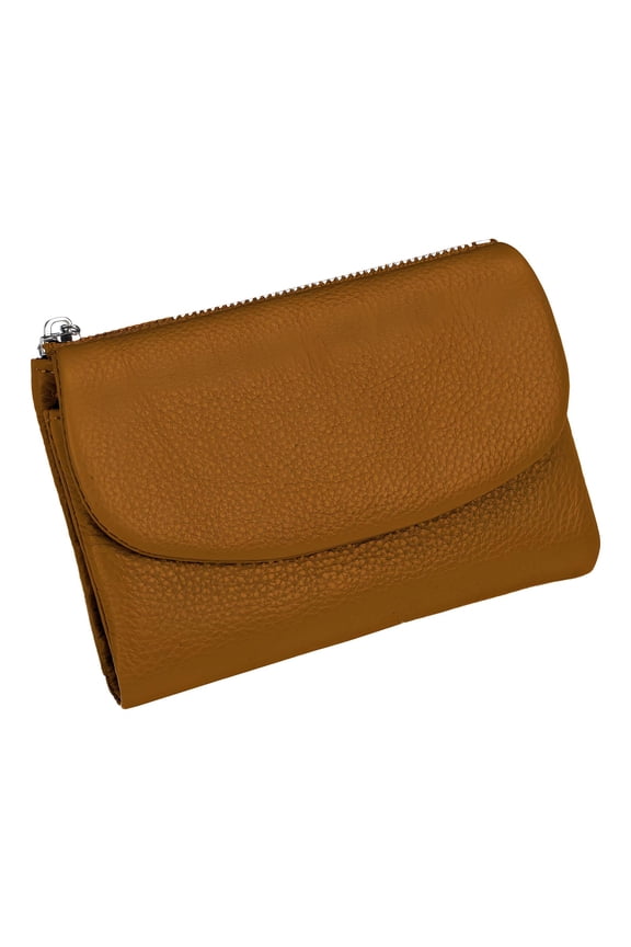 Unisex Pebble Leather Wallet, 5.3In Short Genuine Leather Coin Card Holder, Unisex Clutch Bags, Can Hold Coins, Id Cards