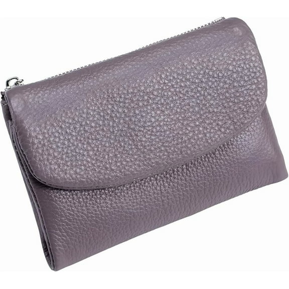 Unisex Pebble Leather Wallet, 5.3In Short Genuine Leather Coin Card Holder, Unisex Clutch Bags, Can Hold Coins, Id Cards