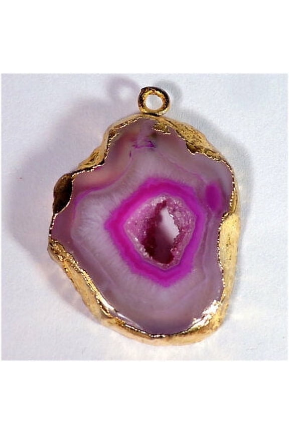 Unisex Pendant Charm Gold Electro Plated Druzy Stone Jewelry A37-212 Gift Pendant for Beloved