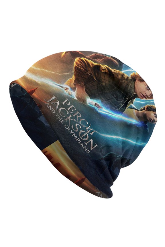 Unisex Percy Jack-so Knitted Hat Warm Slouchy Knit Hat Headwear Skull Hat for Men Women