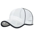 thumbnail image 1 of Unisex Perforated Visor Baseball Cap, Open Weave Brim Design Mesh Sun Hat for Summer Outdoor Activities, Soft Adjustable Cap for Men and Women, Unique Style for Casual Fashion White, 1 of 8