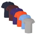 thumbnail image 1 of Unisex Performance Bulk T-Shirt, 100% Polyester Assorted Short Sleeve Crewneck Plain Tees (Dark+Bright Color 6 Pack, L), 1 of 8