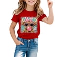 thumbnail image 1 of Unisex Personalized Easter Print T Shirt Red 2Y-3Y, 1 of 4