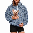 thumbnail image 1 of Unisex Pet Pouch Hoodie,fall Soft Kangaroo Pullover Sweatshirt Kangaroo Pocket Hooded Sweatshirts Animal Holder Pullovers, 1 of 4