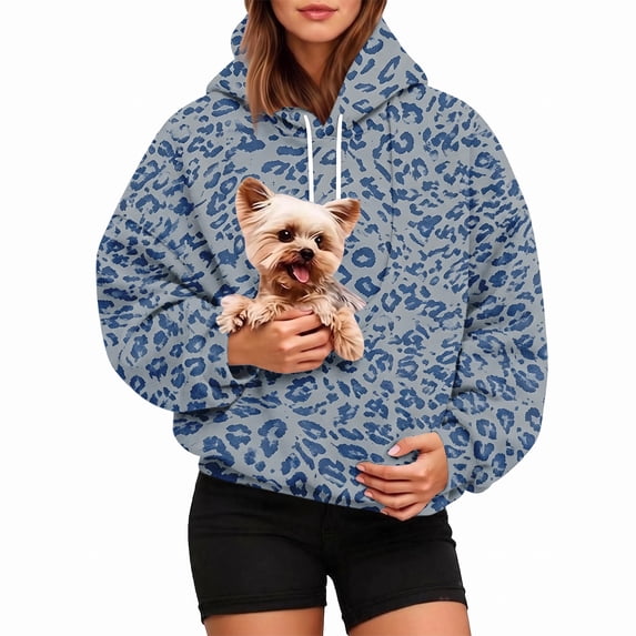 Unisex Pet Pouch Hoodie,fall Soft Kangaroo Pullover Sweatshirt Kangaroo Pocket Hooded Sweatshirts Animal Holder Pullovers