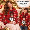 thumbnail image 1 of Unisex Pet Pouch Sweatshirt Couple Matching Xmas Snowman/Reindeer Animal Themed Print Hoodies with Zippers Christmas Cat Carriers Sweatshirts Red1 L, 1 of 5