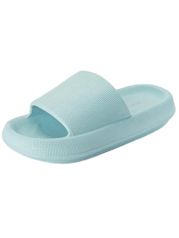 Unisex Pillow Cloud Slippers for Women and Men, Thick Sole Ultra Cushioned Arch Support Slides, Non-Slip Quick Drying Open Toe Shower Sandals, Foot Pressure Relief House Shoes for Daily Use