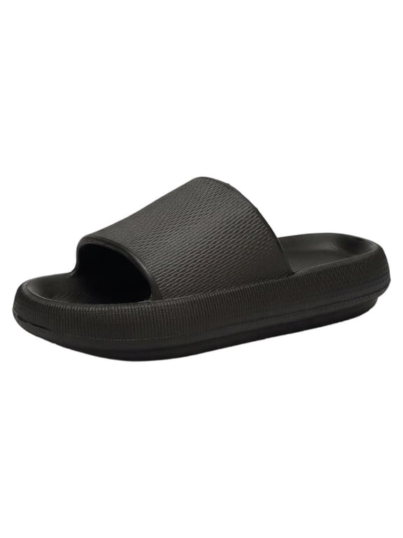Unisex Pillow Cloud Slippers for Women and Men, Thick Sole Ultra Cushioned Arch Support Slides, Non-Slip Quick Drying Open Toe Shower Sandals, Foot Pressure Relief House Shoes for Daily Use