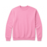 Unisex Plain Crewneck Sweatshirt for Men and Women Colour Pink Size 2XL