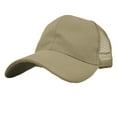 thumbnail image 1 of Unisex Plain Solid Baseball Cap Sun Visor Mesh Back Adjustable Ball Trucker Hat Beige, 1 of 3
