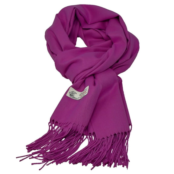 Unisex Plain Solid Winter Scarf Oversized Soft Warm Shawl Wrap Wide Scarves 74"x26" Orchid Pink