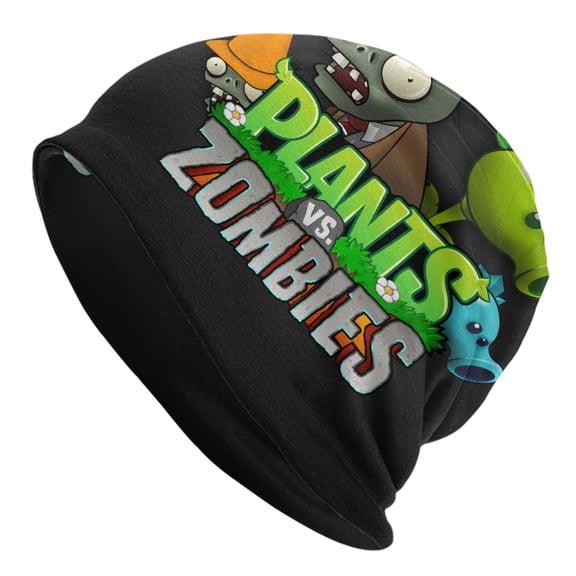 Unisex Plants vs Zombi-e Knitted Hat Warm Slouchy Knit Hat Headwear Skull Hat for Men Women