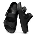thumbnail image 1 of Unisex Platform Sandals with Arch Support Lightweight Comfortable Foam Slides Summer Beach Sandals Flat with Adjustable Double Buckle, 1 of 6