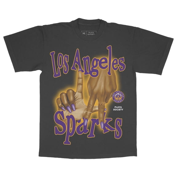 Unisex Playa Society Black Los Angeles Sparks Sketch T-Shirt