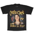 thumbnail image 1 of Unisex Playa Society Caitlin Clark Black Indiana Fever 2024 WNBA Rookie of the Year T-Shirt, 1 of 1