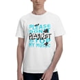 thumbnail image 1 of Unisex Please Dont Stop My Music T-Shirt Premium 100% Cotton Short Sleeve T-Shirt Tee Crew Neck Casual Tee Shirt,White,3XL, 1 of 6