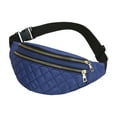 thumbnail image 1 of Unisex Plus Size Fanny Pack, 2-Zipper Pocket Adjustable Strap, Crossbody Belt Bag, Store Essentials for Travel Cycle Run Daily Use ( Blue ), 1 of 6