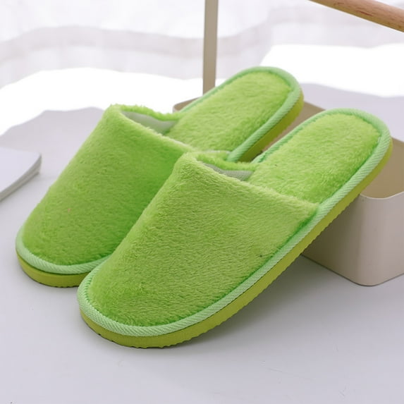 Unisex Plush Fleece House Slippers, Cozy Slip-On Warm Indoor Slippers for Men and Women