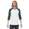 thumbnail image 1 of Unisex Poly-Cotton 3/4 Sleeve Raglan T-shirt, 1 of 1