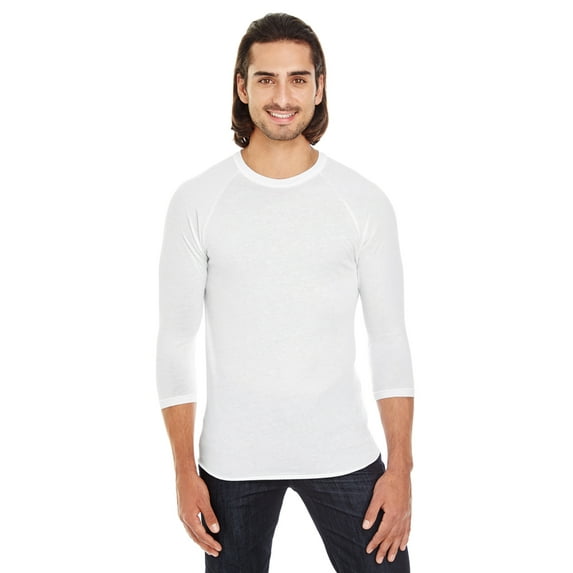 Unisex Poly-Cotton 3/4 Sleeve Raglan T-shirt
