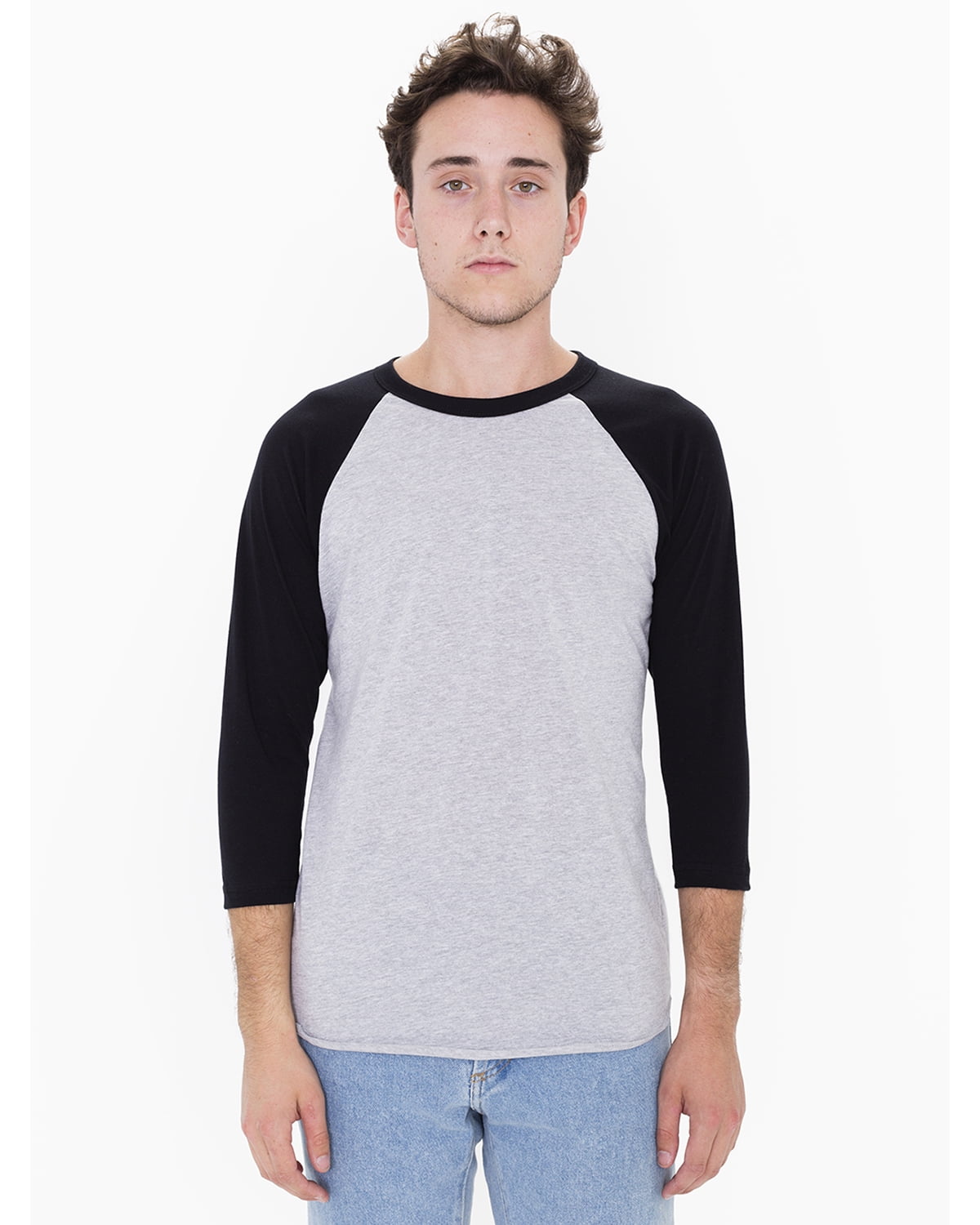 Unisex Poly-Cotton 3/4 Sleeve Raglan T-shirt