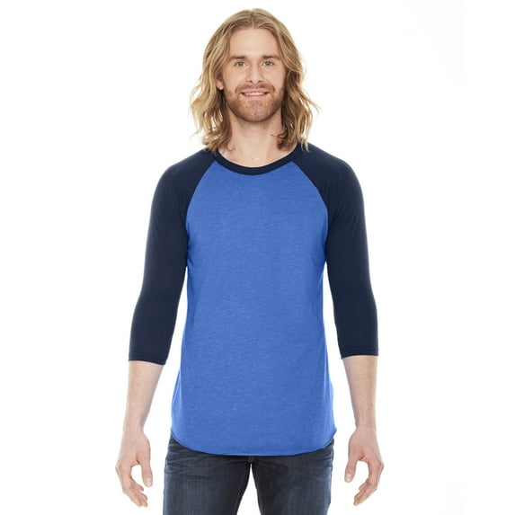 Unisex Poly-Cotton 3/4 Sleeve Raglan T-shirt