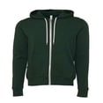 thumbnail image 1 of Unisex Poly-Cotton Fleece Full-Zip Hooded Sweatshirt - FOREST - M, 1 of 2