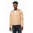 thumbnail image 1 of Unisex Poly-Cotton Fleece Full-Zip Hooded Sweatshirt - HEATHR SAND DUNE - XL, 1 of 3