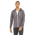 thumbnail image 1 of Unisex Poly-Cotton Fleece Full-Zip Hooded Sweatshirt - STORM - S, 1 of 5