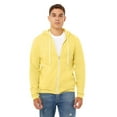 thumbnail image 1 of Unisex Poly-Cotton Fleece Full-Zip Hooded Sweatshirt - YELLOW - XL, 1 of 5