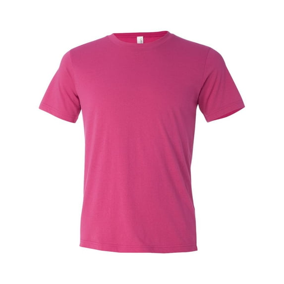 Unisex Poly-Cotton Short-Sleeve T-Shirt - BERRY - 2XL