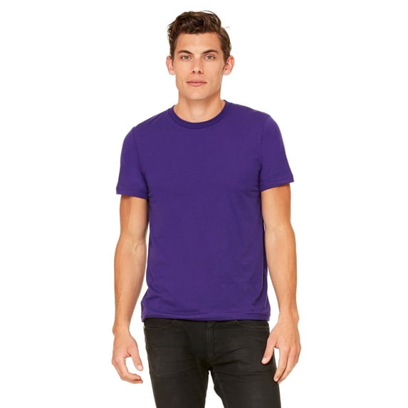 Unisex Poly-Cotton Short-Sleeve T-Shirt - TEAM PURPLE - XS