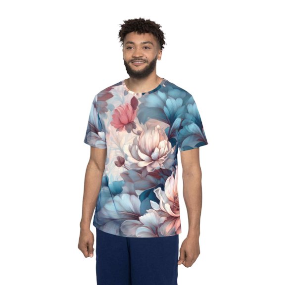 Unisex Poly T-Shirt with Floral Print