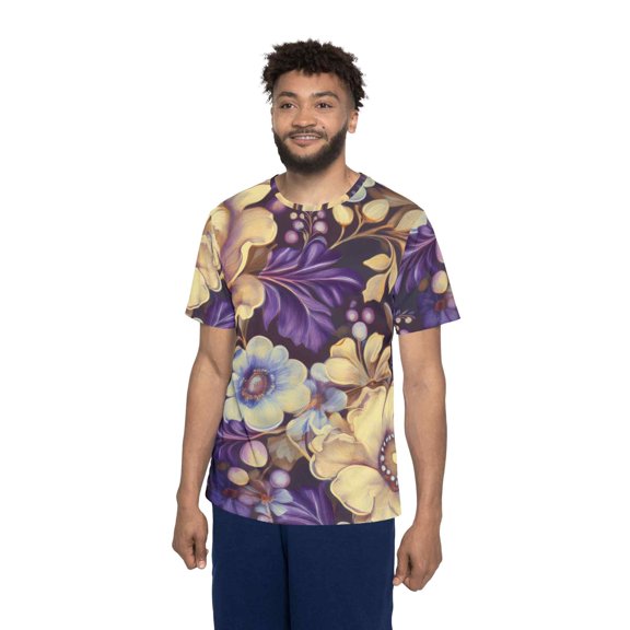 Unisex Poly T-Shirt with Floral Print
