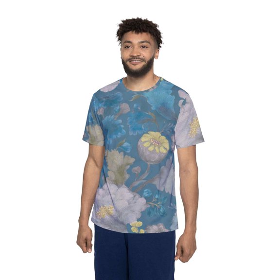 Unisex Poly T-Shirt with Floral Print