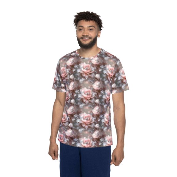 Unisex Poly T-Shirt with Floral Print