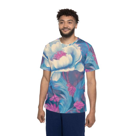 Unisex Poly T-Shirt with Floral Print
