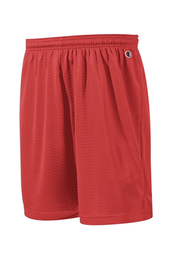 Unisex Polyester Mesh Short 9', Scarlet - S