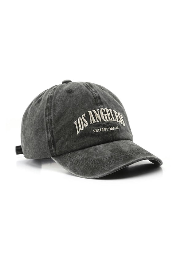 Unisex Polyester Retro Letter Embroidered Baseball Hat for Outdoor Sunscreen with Comfortable and Face-Lifting Design