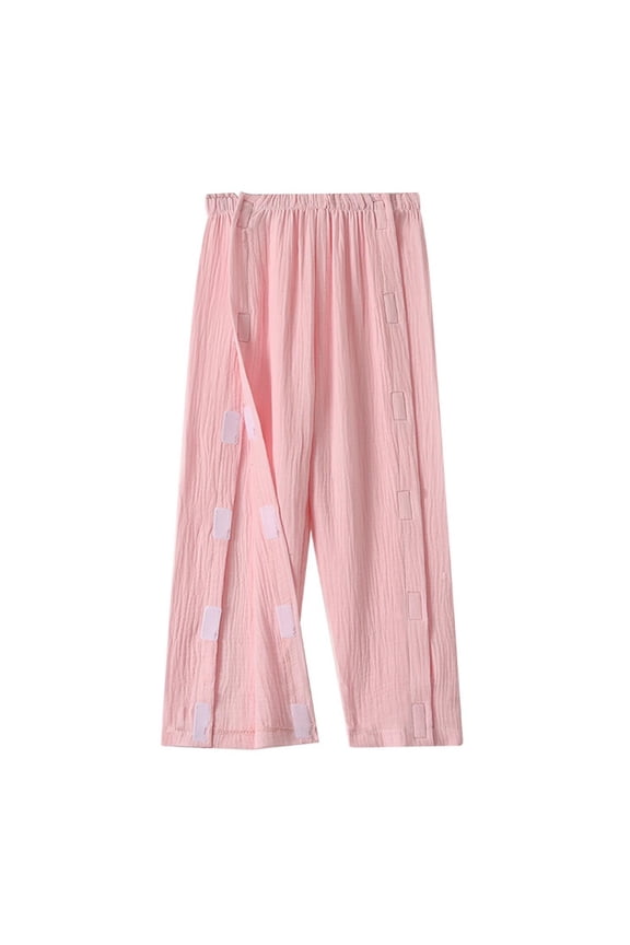 Unisex Post-Treatment Recovery Pants with All-Adhesive Fasteners for Easy Wear and Removal