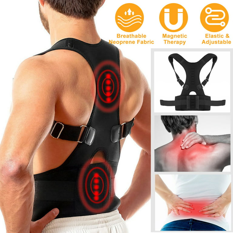Magnetic Belt Spine Support Shoulder Corrector Brace Belt Faja Lumbar Back  Straightener Lumbar Spine Pain - AliExpress