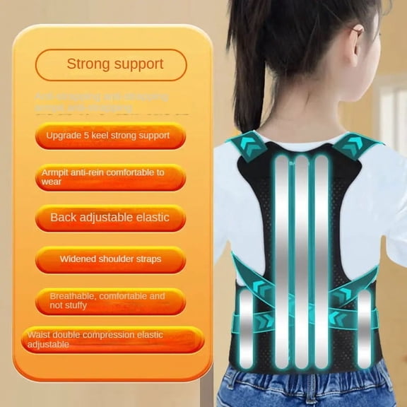 Unisex Posture Support Brace - Open-Shoulder Design for Natural Alignment - Smart Vibration Reminder Version Available - S-XXL (125-185cm)