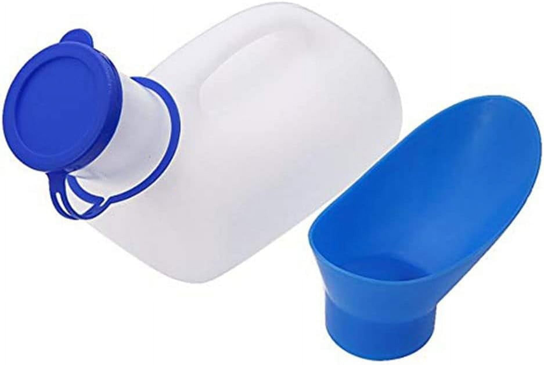 Unisex Potty Urinal for Car, Toliet Urinal for Men and Women, Bedpans Pee Bottle with Lid and Funnel, Plastic Can for Car, Old Man, Child and Diabetes for Camping Outdoor Travel