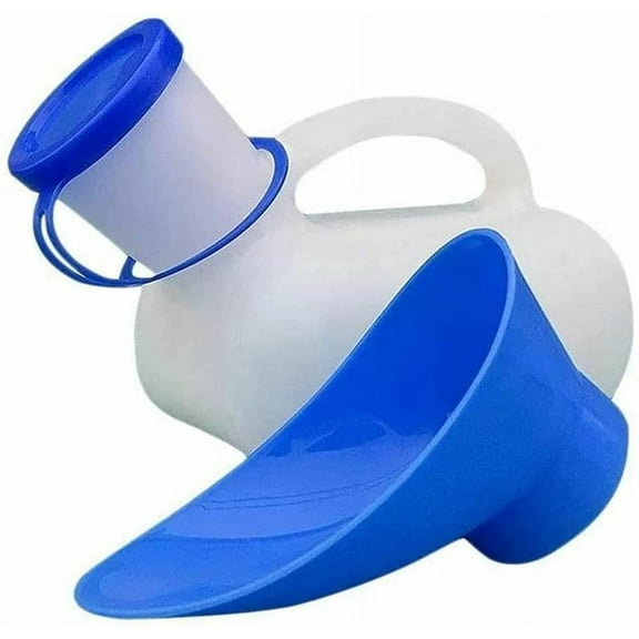 Unisex Potty Urinal for Car,Bedpans Pee Bottle with Lid and Funnel,Men Women Toliet Urinal for Hospital,Home,Camping Outdoor Travel