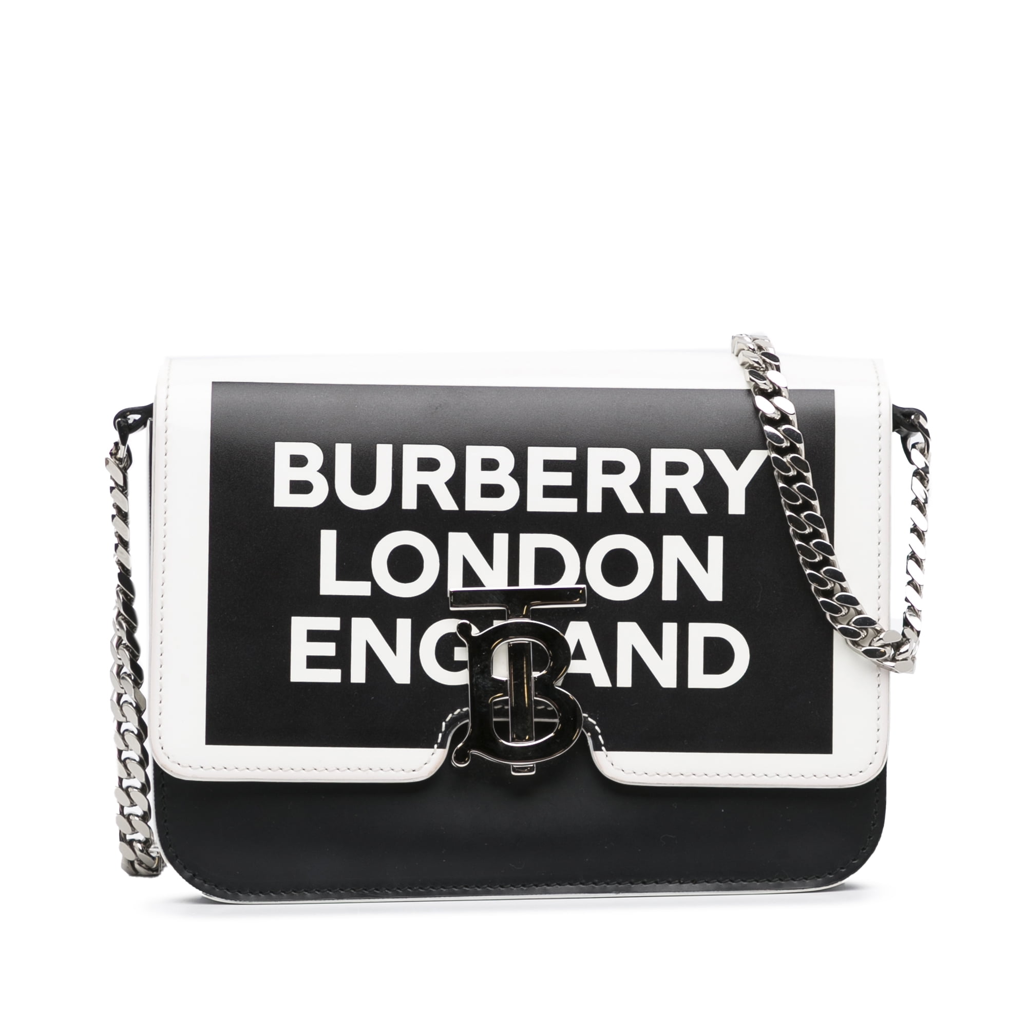 Unisex PreOwned Authenticated Burberry TB Logo Print Crossbody Calf